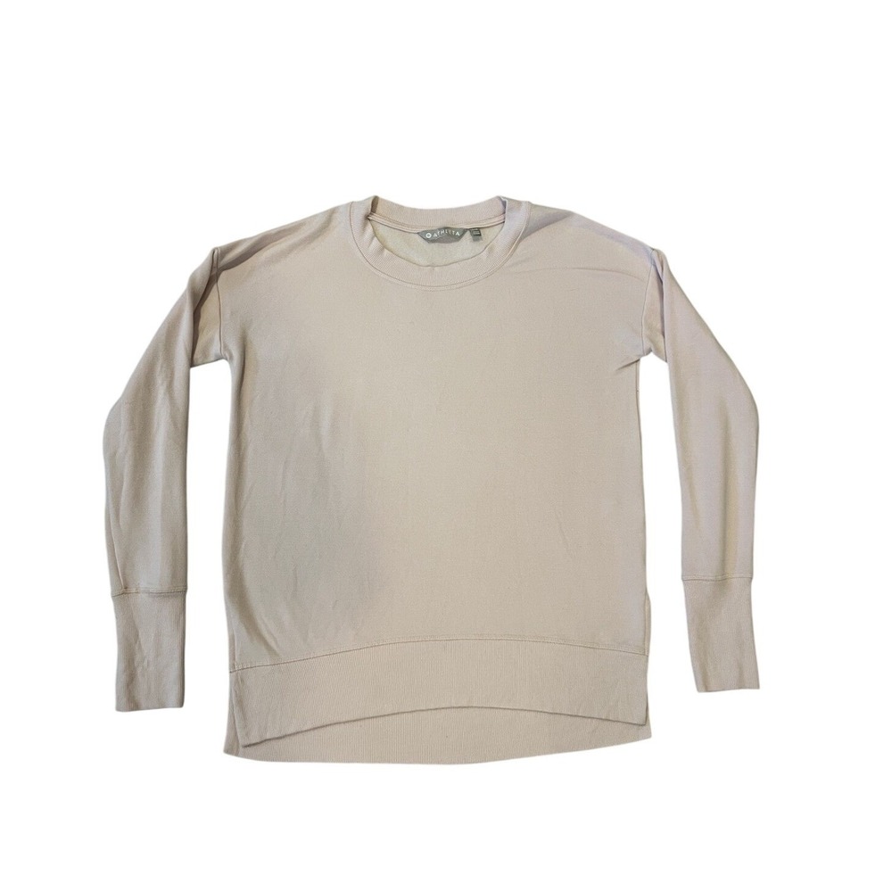 Athleta Women's Crew Neck Soft Stretch‎ Long Sleeve Shirt Light Pink Size XXS